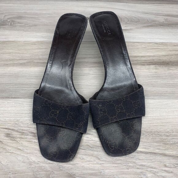 Gucci Black Heeled Sandals - Picture 1 of 13